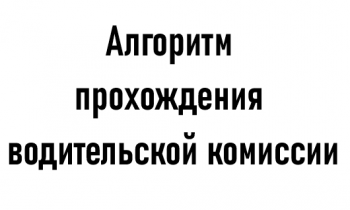 Алгоритм прохождения водительской комиссии